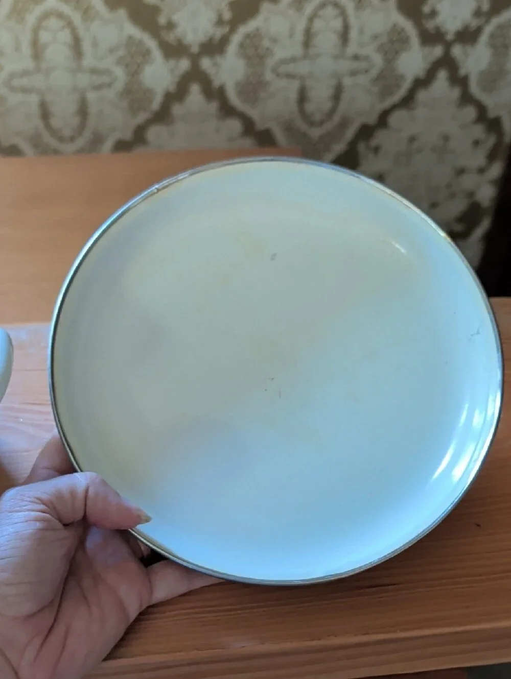 vintage Crowning Enamel stock pot 70s 